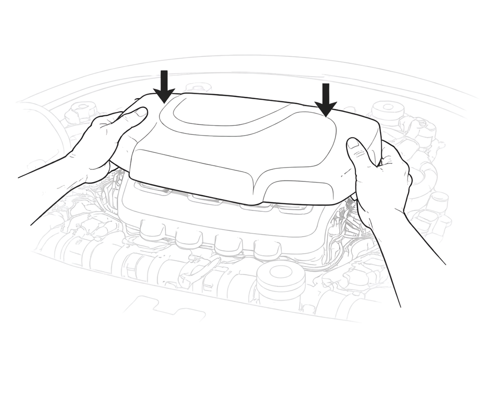 Step 5 – Reinstall the engine cover
